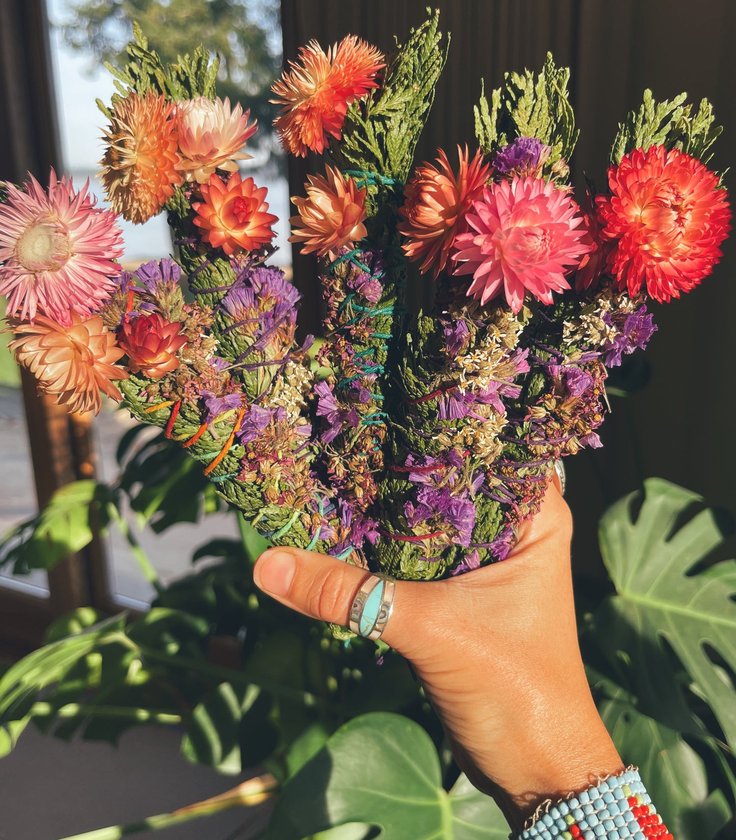 Cedar + Strawflower Wands