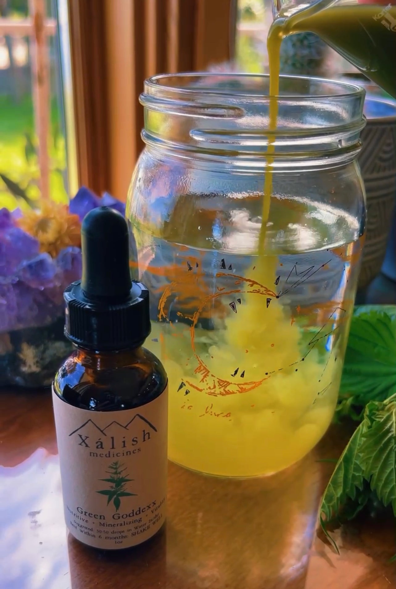 Green Goddexx ~ Spring Nutritive Tonic, Mineralizing + Vitamin rich, Liver Support, Lymphatic moving