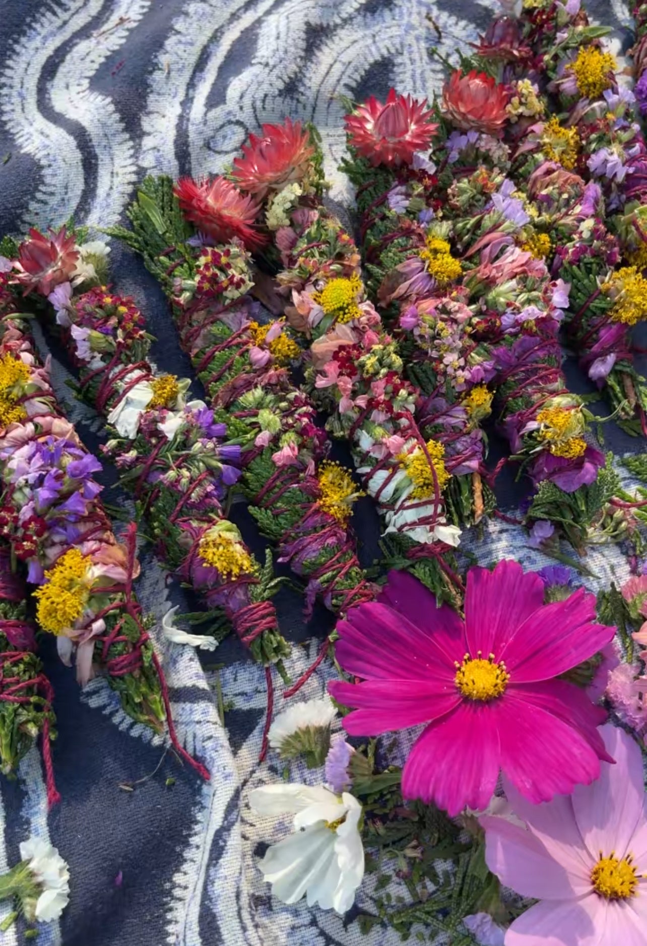 Cedar + Strawflower Wands