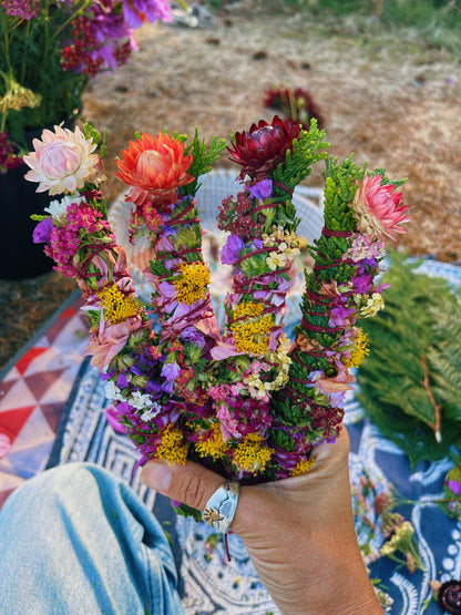 Cedar + Strawflower Wands