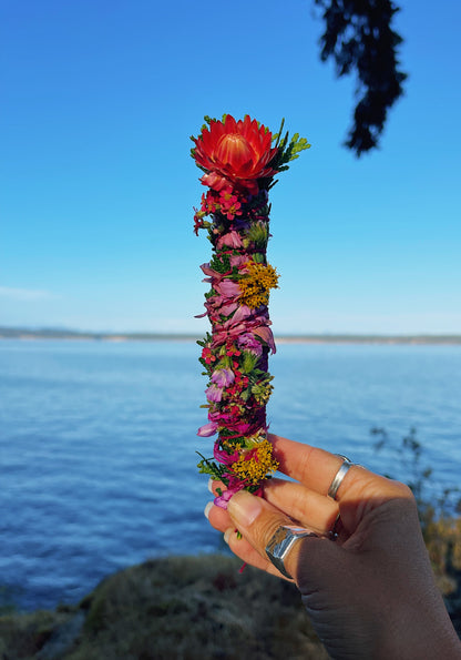 Cedar + Strawflower Wands