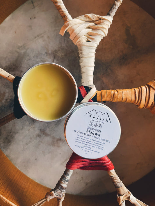 Makwa {Cottonwood Bud + Birch } Salve Muscle ache relief, protection + chest rub